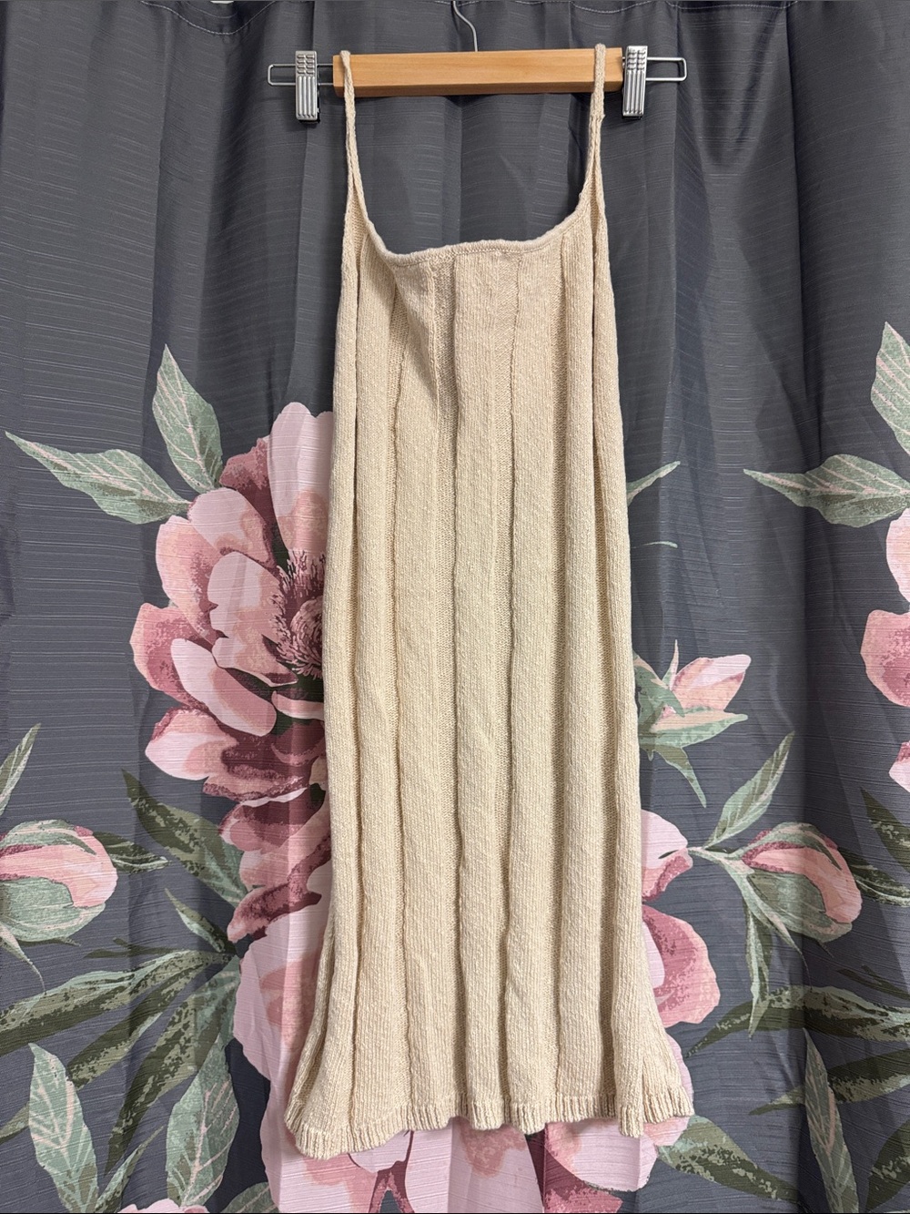 Free People Beige Knit Mini Dress